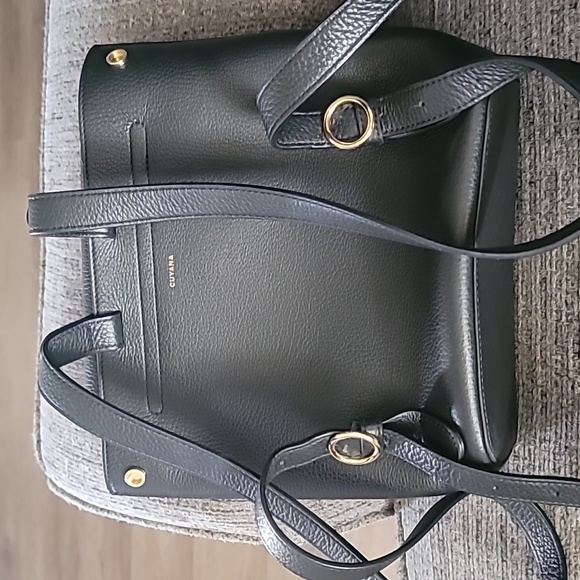 Cuyana - Black Leather Mini Backpack with Gold Hardware main image 6